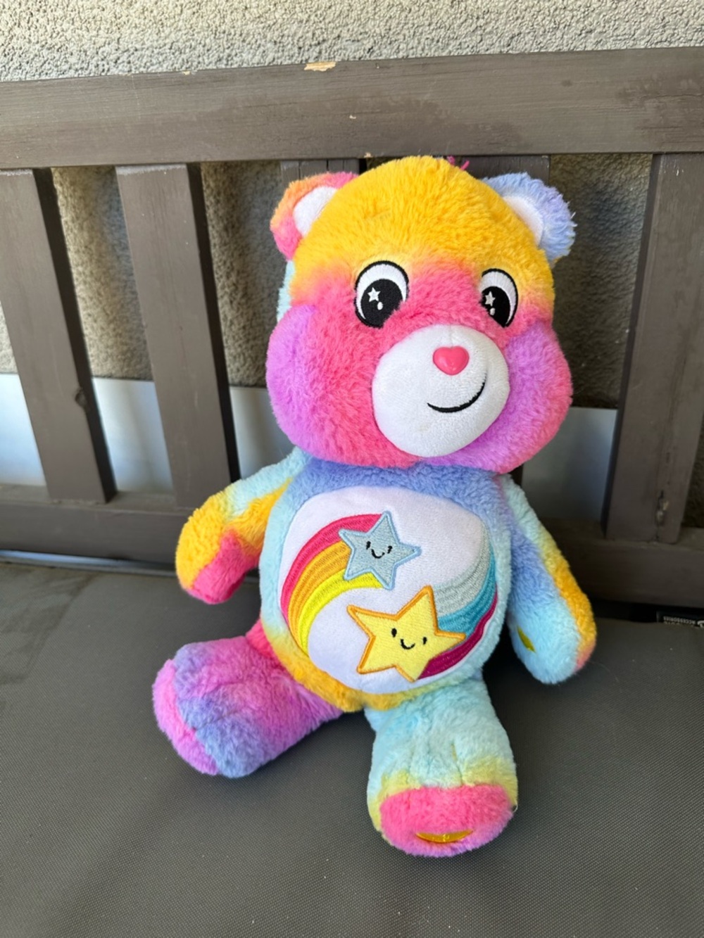 Plush Rainbow Star Bear - Colorful Multicolor Kids Toy